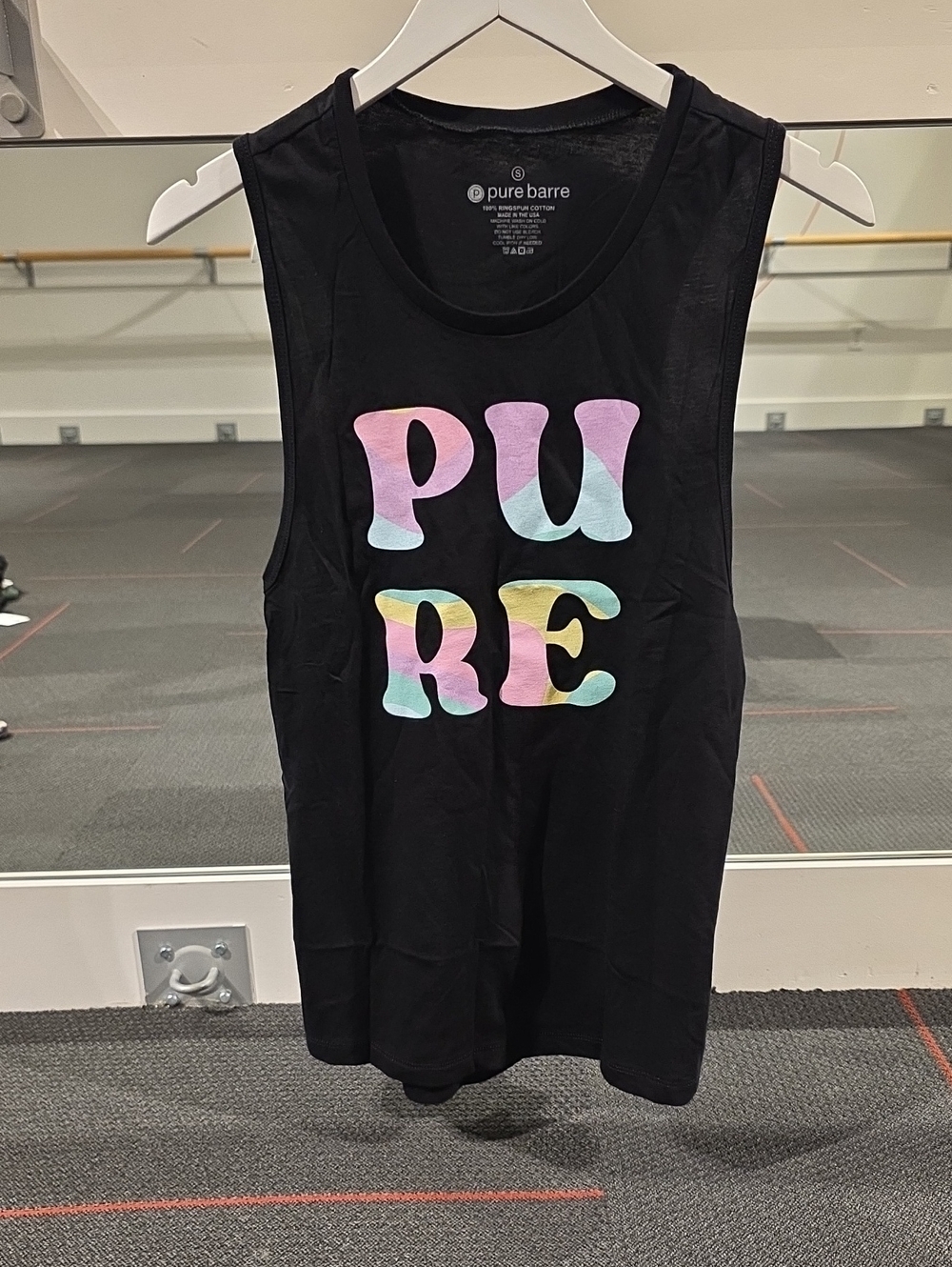 pure barre Muscle Tank in Black Small